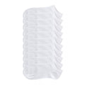 White small no-show ankle socks, 10-pack, low-cut no-show style