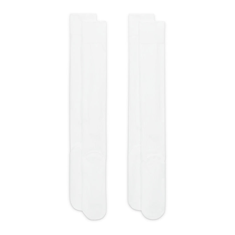 Nike Academy OTC soccer socks, white back view with no visible logo, 2-pack