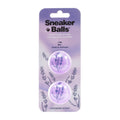Lavender-scented purple sneaker balls, 2-pack for shoes and lockers.