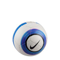 Mini soccer ball, white with blue and purple rings, Nike swoosh