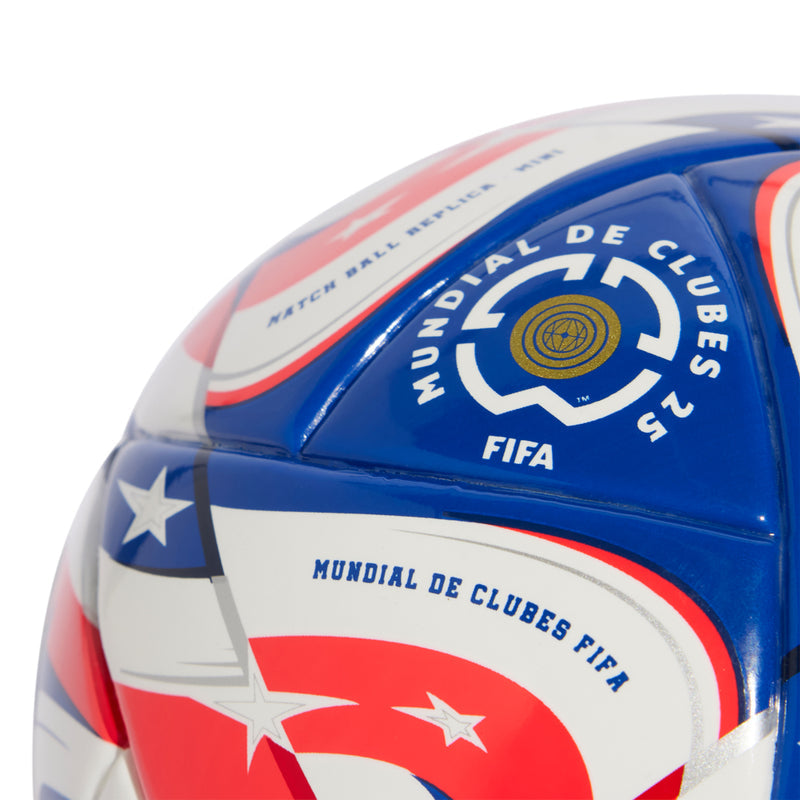 Mini soccer ball close-up of FIFA crest and Mundial de Clubes branding