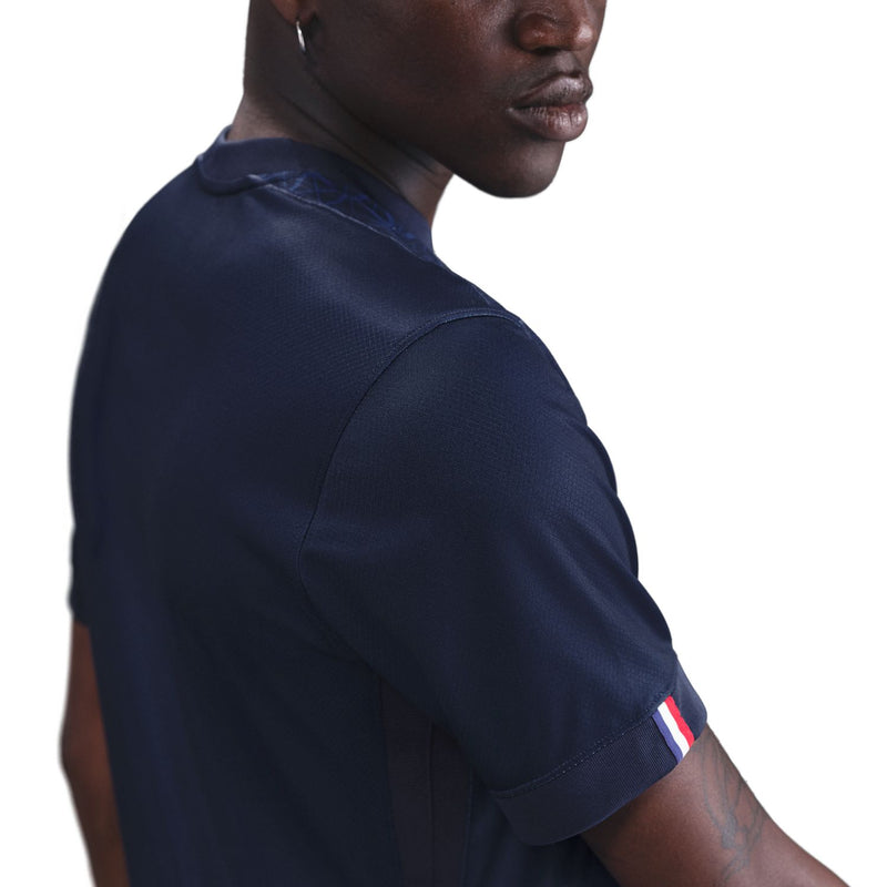 Men's PSG stadium home jersey, midnight navy with white and red sleeve stripe