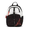 Air Jordan lunch backpack (18L) with white top, black front pocket, red logo