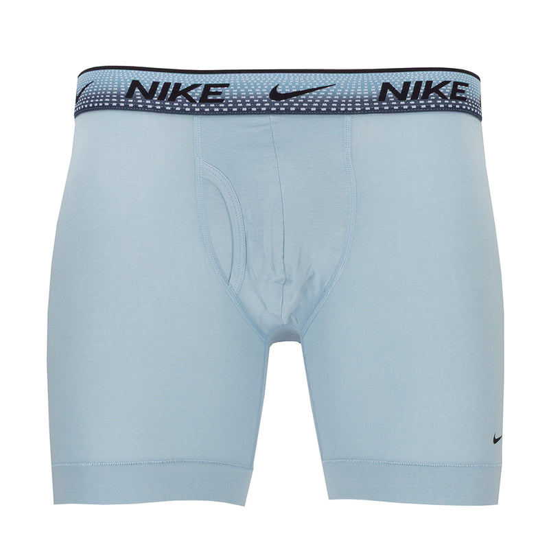 Light blue stretch cotton boxer briefs with NIKE logo waistband and contoured front