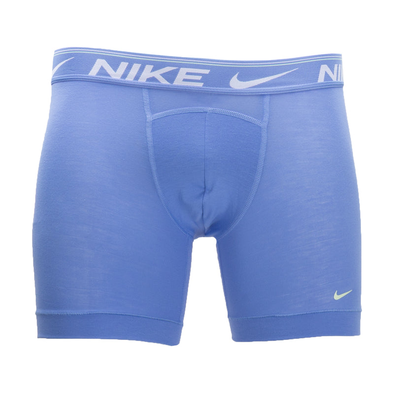 Royal blue boxer briefs with elastic Nike waistband and swoosh
