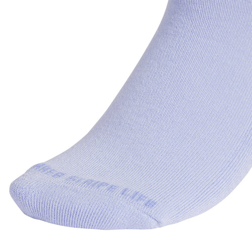 Light purple high-quarter sport sock with cushioned knit and smooth toe
