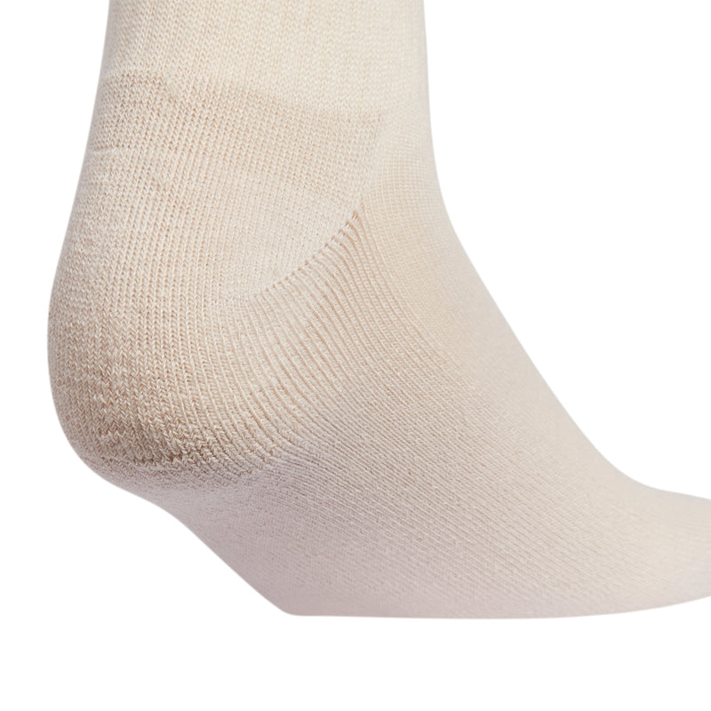 High-quarter cushioned sport sock, light beige knit with cushioned heel