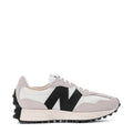 Women's sneakers, white and sea-salt with black accents and chunky tread sole