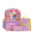 Pink Hello Kitty backpack set with lunch bag, pouch and bottle (5-piece)