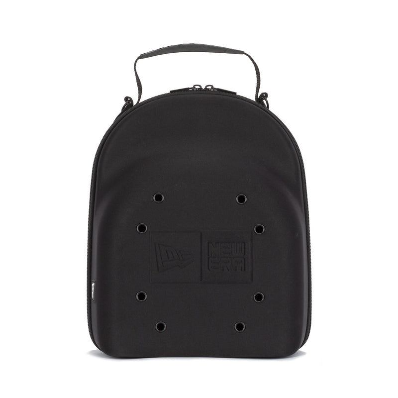 Black cap carrier case with top handle and front vent holes