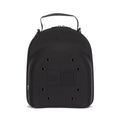 Black cap carrier case with top handle and front vent holes