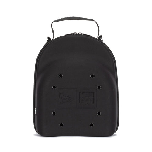 Black cap carrier case with top handle and front vent holes
