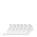 6-pack extra-large no-show socks, white crew ankle socks