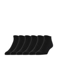 6-pack no-show socks, black, extra large