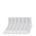 Six-pack white extra-large quarter crew socks