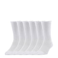 Pack of white medium crew socks, ribbed knit cuffs