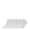 6-pack white no-show socks with low cut ankle for everyday wear