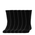Black small crew socks, 6-pack