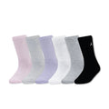 Crew socks multipack in pink, purple, white, gray, and black with Jumpman logo
