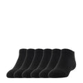 6-pack small black no-show ankle socks, cushioned knit