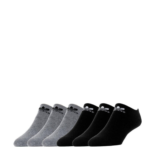 6-pack no-show socks, heather grey and black pack of 6 ankle liners