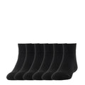 6-pack black quarter-length socks