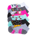 6-pack x-small low-cut socks, colorful cat prints and stripes
