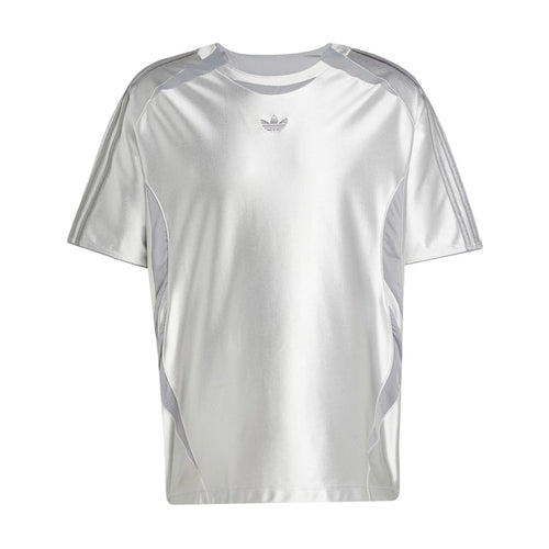 Men's light grey Adicolor tee with small trefoil logo at chest