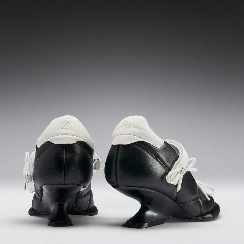 Adria Padded Kitten Heel Mary Janes-Black Back View