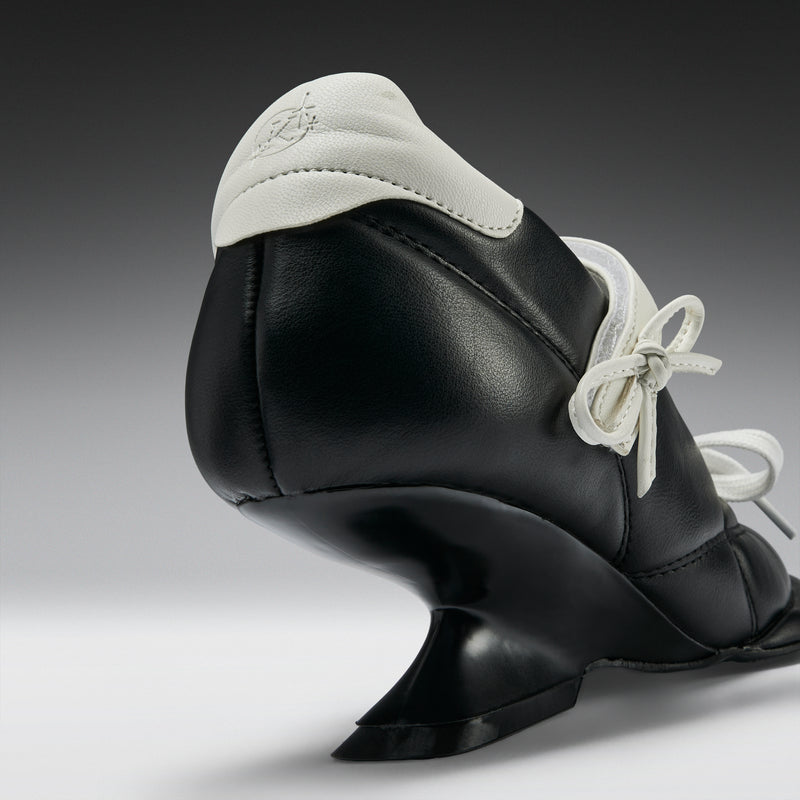 Adria Padded Kitten Heel Mary Janes-Black Back View