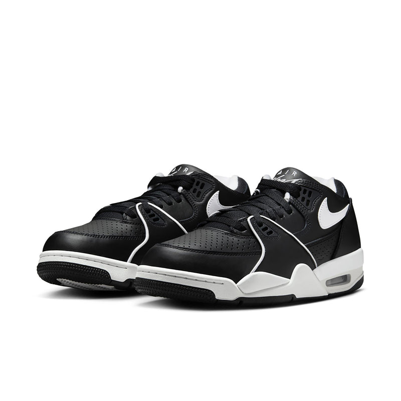 Men's black and white Air low-top sneakers, lace-up style with visible Air sole