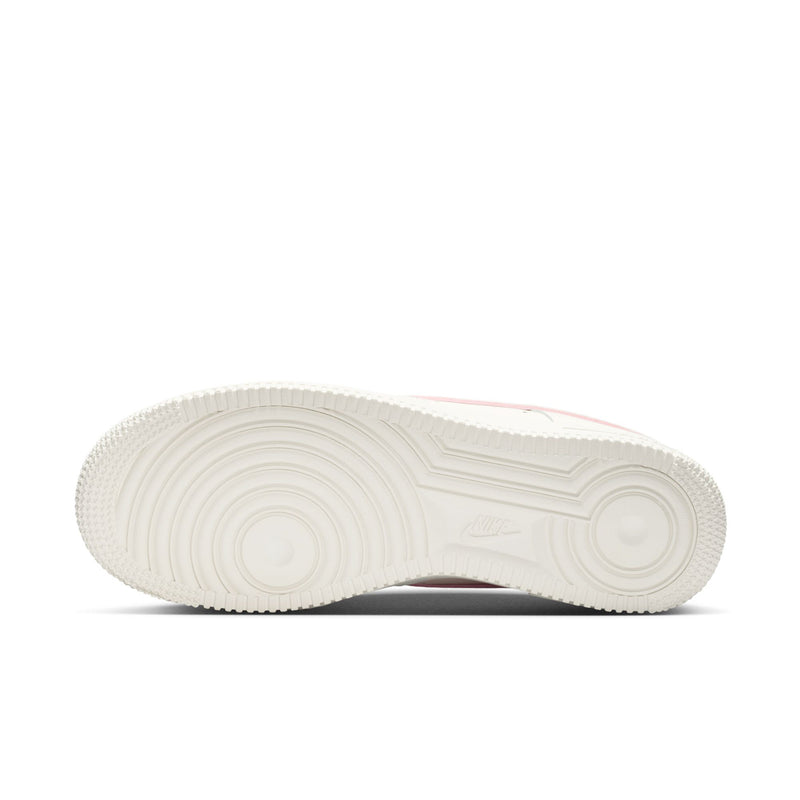 Sail white Nike Air Force 1 sneaker outsole with traction grooves and circular tread