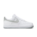 Men's low-top sneakers in white with light smoke gray swoosh and lace-up front