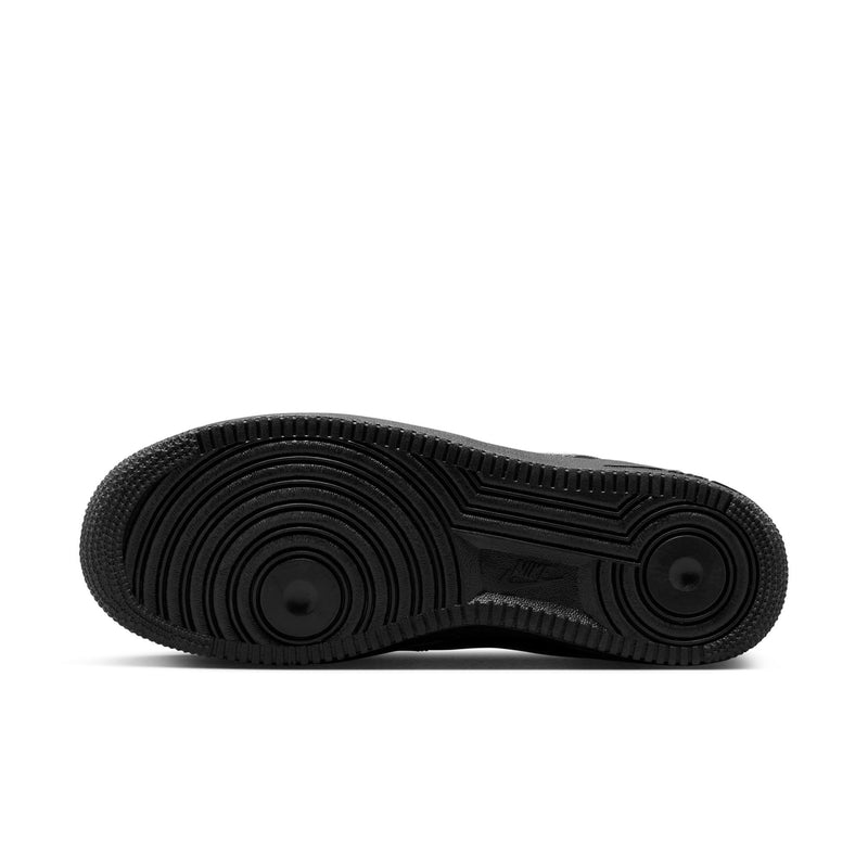 Nike Air Force 1 Low black rubber outsole with textured traction pattern