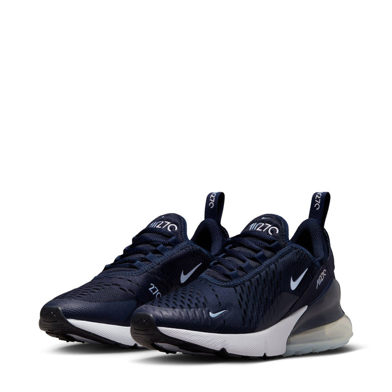 Youth sneakers in dark navy with white midsole and Swoosh logo