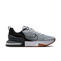 Men's light gray and black Air Max training shoe with white midsole and gum outsole