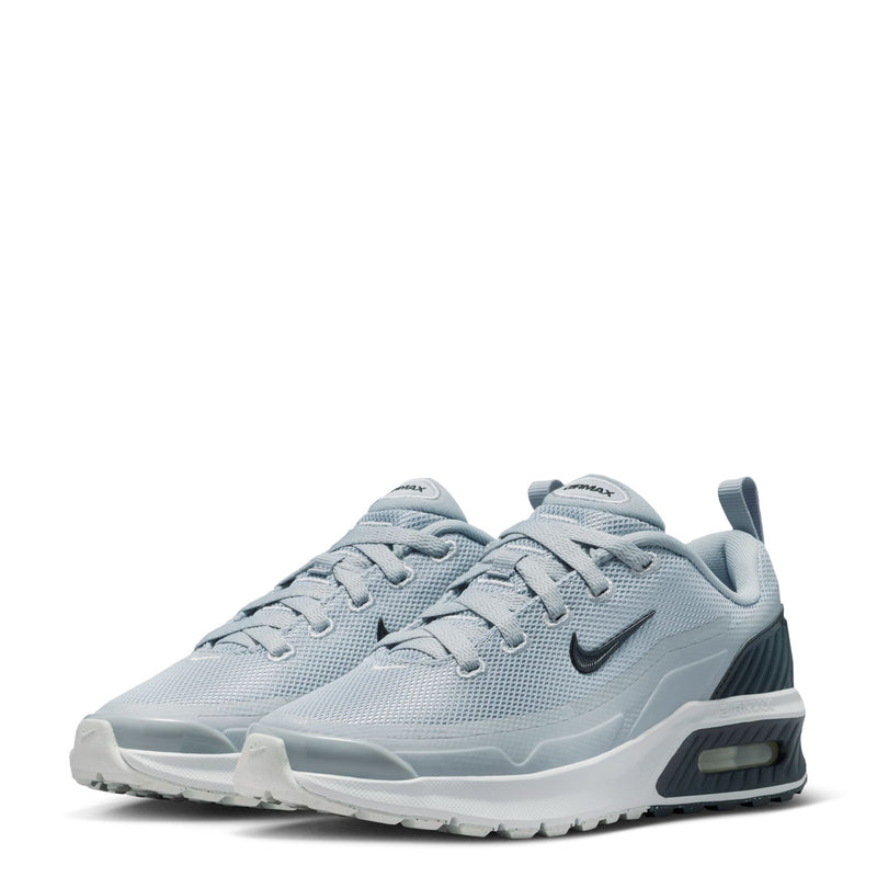 Light blue Air Max Bia sneakers, front view with black heel trim and white sole