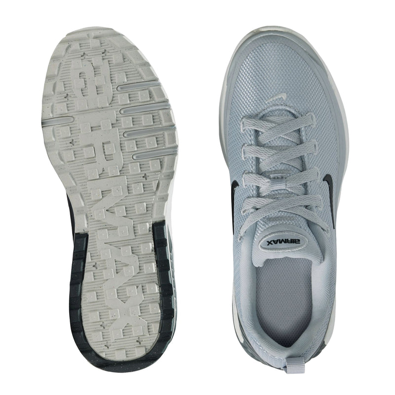Light blue Air Max Bia sneakers, outsole and top view with lace-up upper