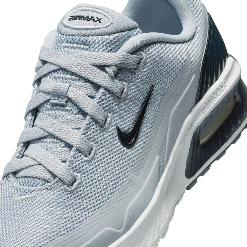 Light blue Air Max Bia sneakers, close-up of mesh upper, laces, and Air Max tongue