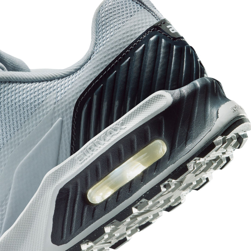 Light blue Air Max Bia sneakers, close-up of black side panel and air window