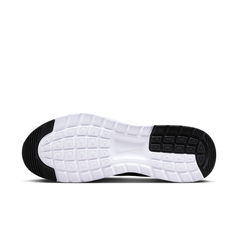 Men's Air Max NuAxis outsole view, white inner sole with black tread pattern.