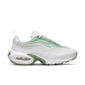 Mint green and white women's running sneaker, low profile with Air sole unit