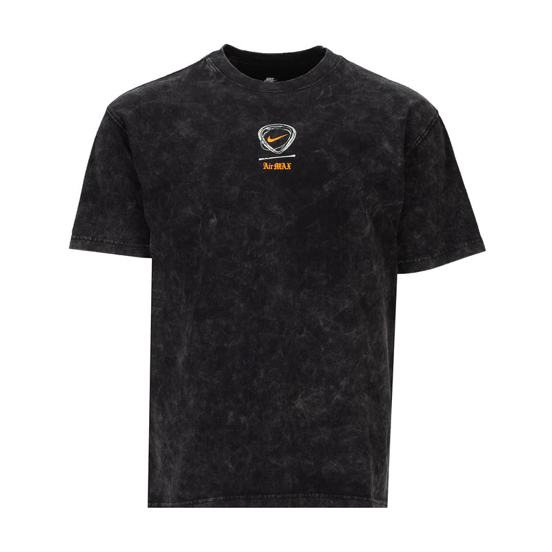 Men's black short-sleeve T-shirt with small Air Max chest logo