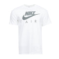 Men's white reflective graphic T-shirt with NIKE Air logo on front