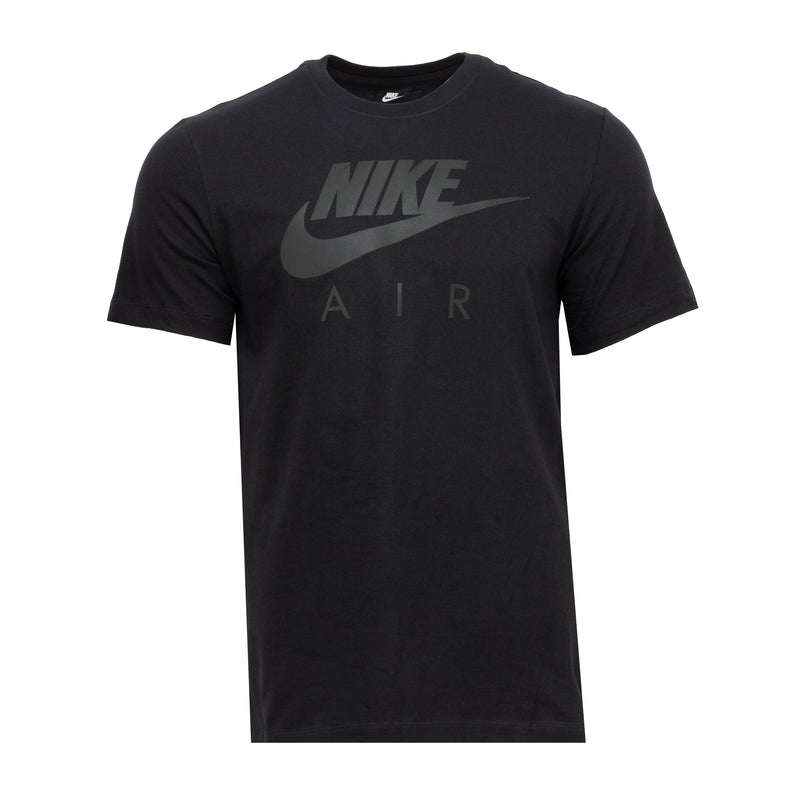 Men's Nike Air reflective T-shirt, black, front graphic with Nike logo