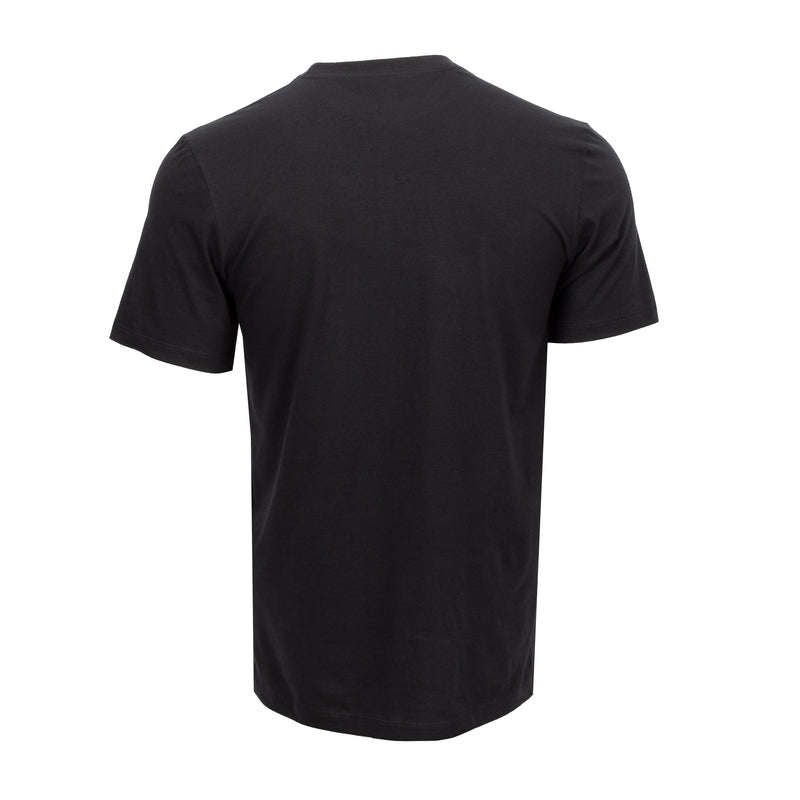 Men's black reflective tee, plain back