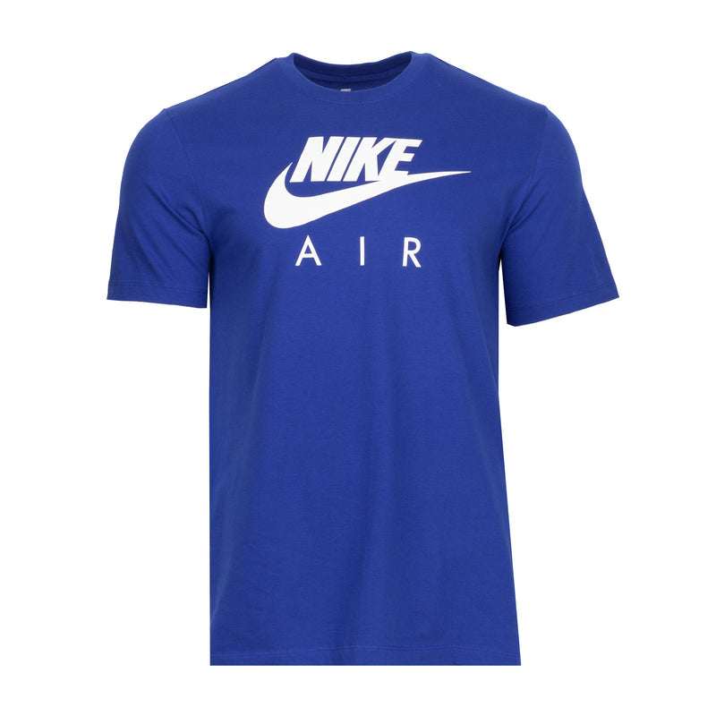 Men's blue Air T-shirt with NIKE logo and AIR graphic, crew neck