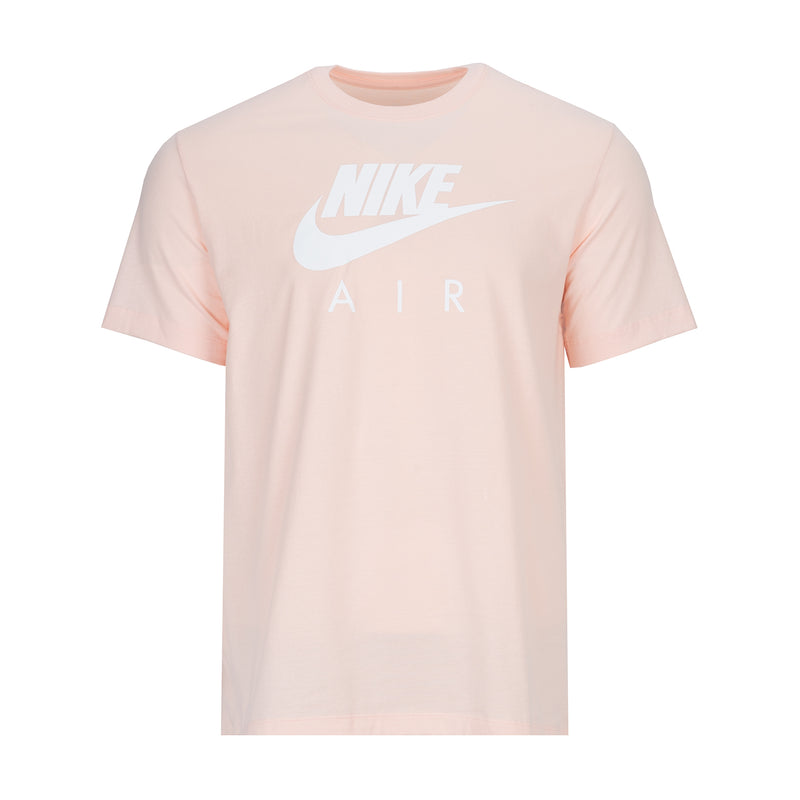 Men's washed coral Nike Air T-shirt with white swoosh and AIR logo