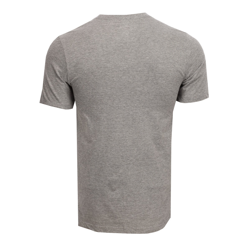Men's heather grey t-shirt with plain back