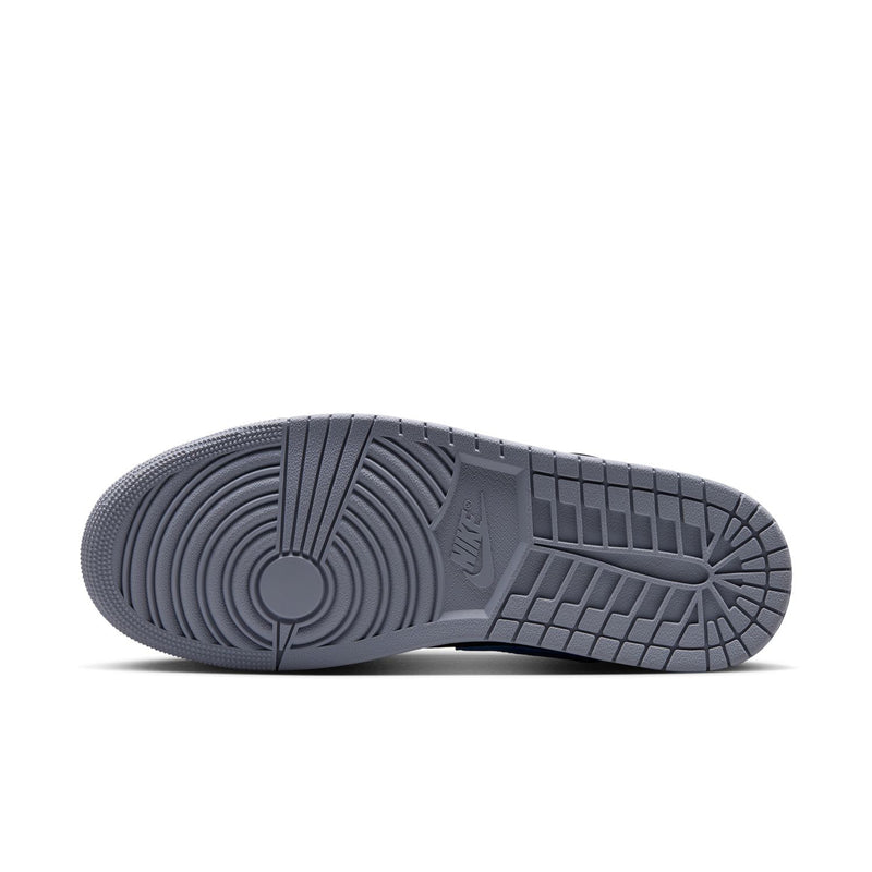 Gray rubber outsole with tread pattern for low-top sneaker